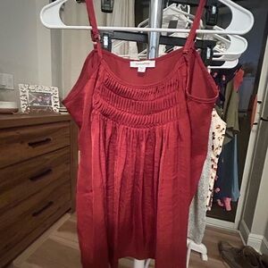 mittoshop burnt orange Smocked Spaghetti Strap Camisole